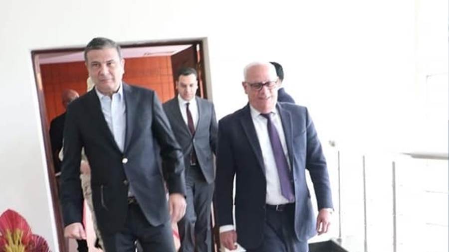 رئيس مجلس إدارة البنك الزراعي ومحافظ بورسعيد خلال الافتتاح