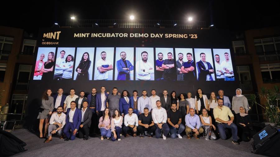 جانب من احتفالية إي چي بنك بتخرج الدفعة الـ11 للشركات الناشئة من حاضنة أعماله Mint incubator