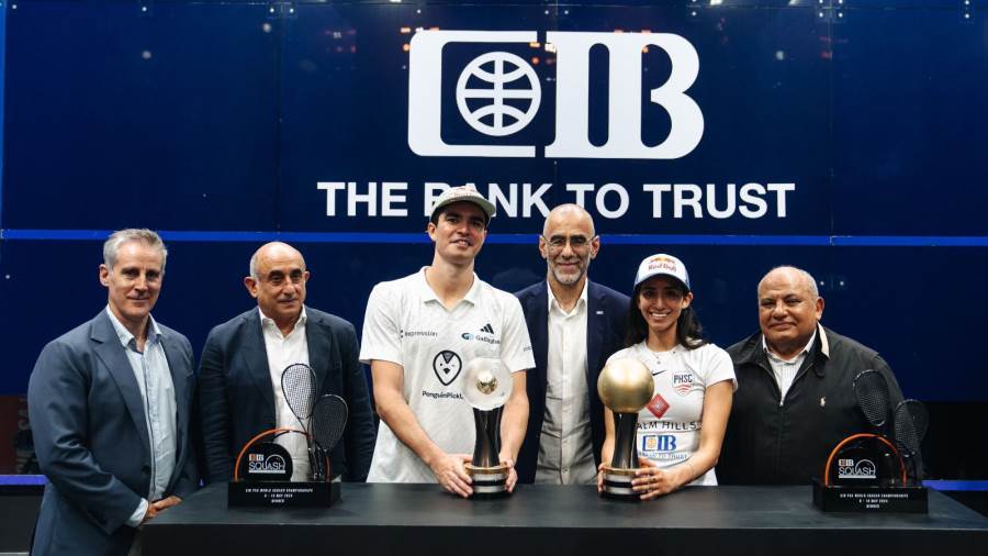 تتويج نوران جوهر ودييجو الياس بلقب بطولة CIB العالم للإسكواش
