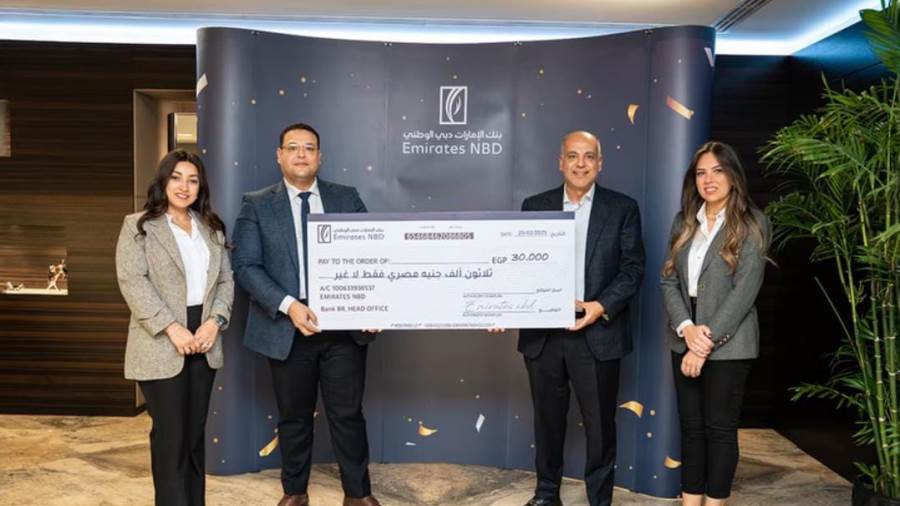 بنك الإمارات دبي الوطني يسلم الفائز بمسابقة تحصيل المستندات لشهر ديسمبر جائزتين بقيمة 130 ألف جنيه بنك الإمارات دبي الوطني يسلم الفائز بمسابقة تحصيل المستندات لشهر ديسمبر جائزتين بقيمة 130 ألف جنيه