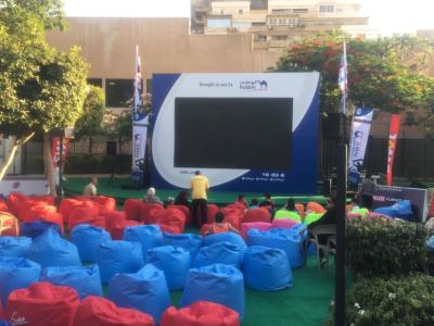 صور| بنك NBK يؤازر المنتخب المصري في أمم إفريقيا بشاشات عرض عملاقة