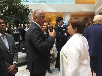 صور| طارق عامر يلتقى كريستالينا جورجيفا رئيس صندوق النقد الدولي بواشنطن