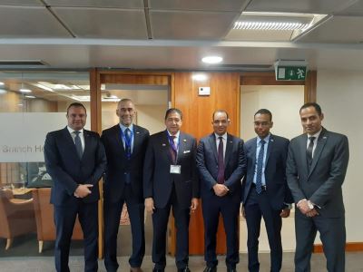 صور| زيارة هشام عز العرب وحسين أباظة لفرع البنك التجاري الدولي بأسوان