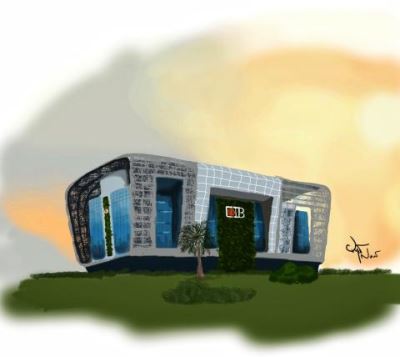 أحد موظفي CIB يشارك رسمته الرقمية للبنك عبر حسابه الخاص احتفالًا بحصوله على أفضل بنك في 2020