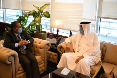 عمران يبحث مع سفير السعودية زيادة استثمارات الأنشطة المالية غير المصرفية