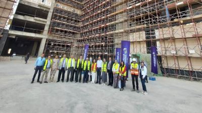 القاضي يتفقد مقر المصرف المتحد بالعاصمة الإدارية ويشيد بتطور الإنشاءات «صور»