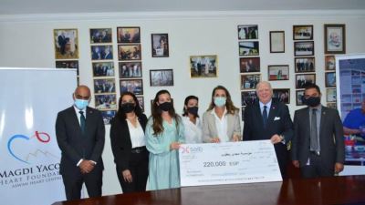 عملاء بنك saib يتبرعون لصالح مؤسسة مجدي يعقوب