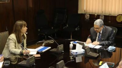 وزير الكهرباء يستقبل وفد الأوروبي لإعادة الإعمار لمتابعة الاستراتيجية الوطنية للهيدروجين الأخضر