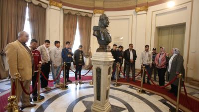 متحف البريد يستقبل وفدًا من طلاب مدرسة النور للمكفوفين بالمنوفية