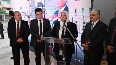  وزيرة التضامن الاجتماعي تفتتح فرع بنك ناصر بمنطقة الأسمرات