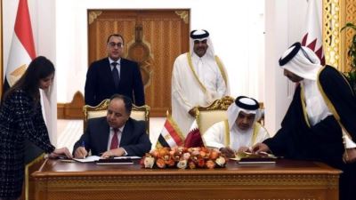 رئيسا وزراء مصر وقطر يشهدان توقيع اتفاقية حكومية لإزالة الازدواج في الضريبة على الدخل