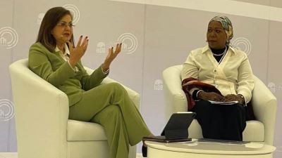 وزيرة التخطيط تشارك في حوار محافظي البنك الإسلامي