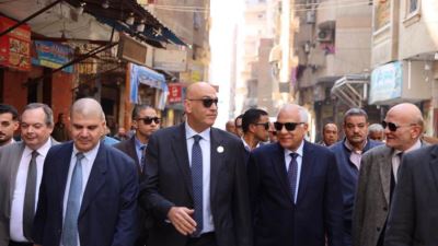 محافظ الجيزة والرئيس التنفيذي لجهاز تنمية المشروعات يتفقدان مشروعات تطوير المناطق غير المخططة بمحافظة الجيزة
