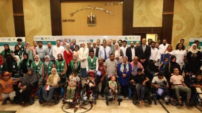 محافظ شمال سيناء يشهد تسليم الأجهزة التعويضية لذوي الإعاقة ضمن القافلة الطبية "المصرف المتحد" ومؤسسة مصر الخير