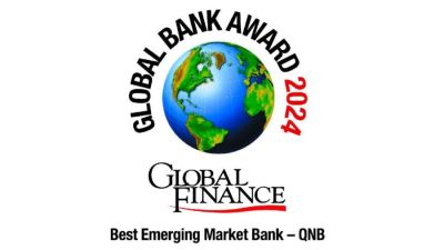 QNB يحصُد جائزة أفضل بنك في العالم للأسواق الناشئة لعام 2024"من مجلة جلوبال فاينانس