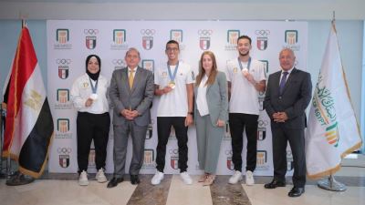 تكريم خاص من البنك الاهلي المصري ...راعي البعثة الاوليمبية المصرية
