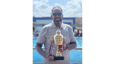 أحمد الفقي يمثل البنك المركزي في بطولة الجمهورية للشركات ويحقق المركز الثالث في كرة الماء