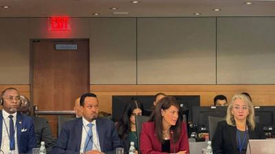 وزيرة التخطيط المصرية تلقي كلمة مصر في اجتماعات مجموعة الـ24 بحضور مديرة صندوق النقد الدولي