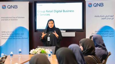 QNB يستضيف ورشة تدريبية لطالبات مدرسة قطر للعلوم المصرفية وإدارة الأعمال الثانوية المستقلة للبنات