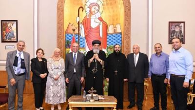 رئيس البنك الزراعي المصري يبحث مع البابا تواضروس الثاني فرص دعم وتمويل مشروعات الأديرة