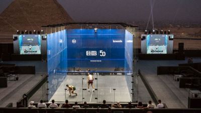 سيطرة مصرية واضحة في دور الـ16 من بطولة CIB المفتوحة للإسكواش 2025 بالملعب الزجاجي الأيقوني أمام أهرامات الجيزة