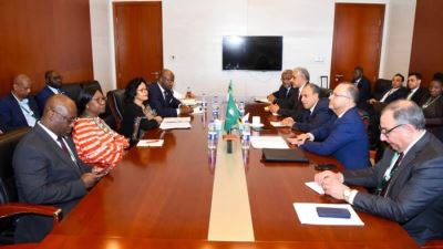 وزير الخارجية يلتقي رؤساء بنك التصدير والاستيراد الأفريقي وبنك التنمية الأفريقي على هامش أعمال قمة الاتحاد الافريقى